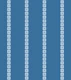 Vertical Retro Flowers Stripes Dark Blue