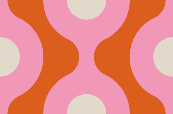 Retro Loop Pink And Orange