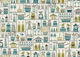 retro kitchen - teal and green
