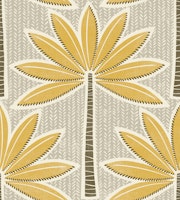 retro palms - mustard - taupe grey tapete