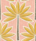 retro palms - mustard - dusty pink