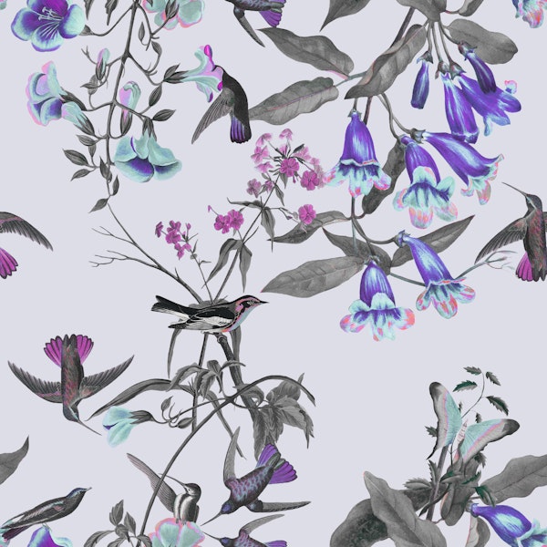 Serene Bird and Flower Harmony