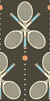 Triples Tennis - Retro Dark Gray papiers peint