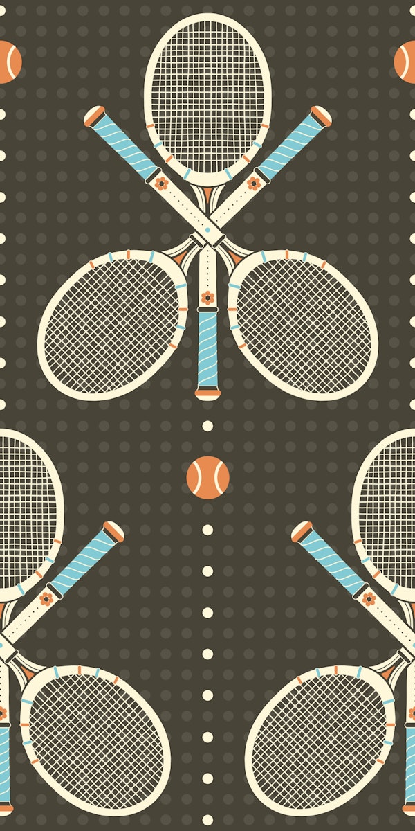 Triples Tennis - Retro Dark Gray