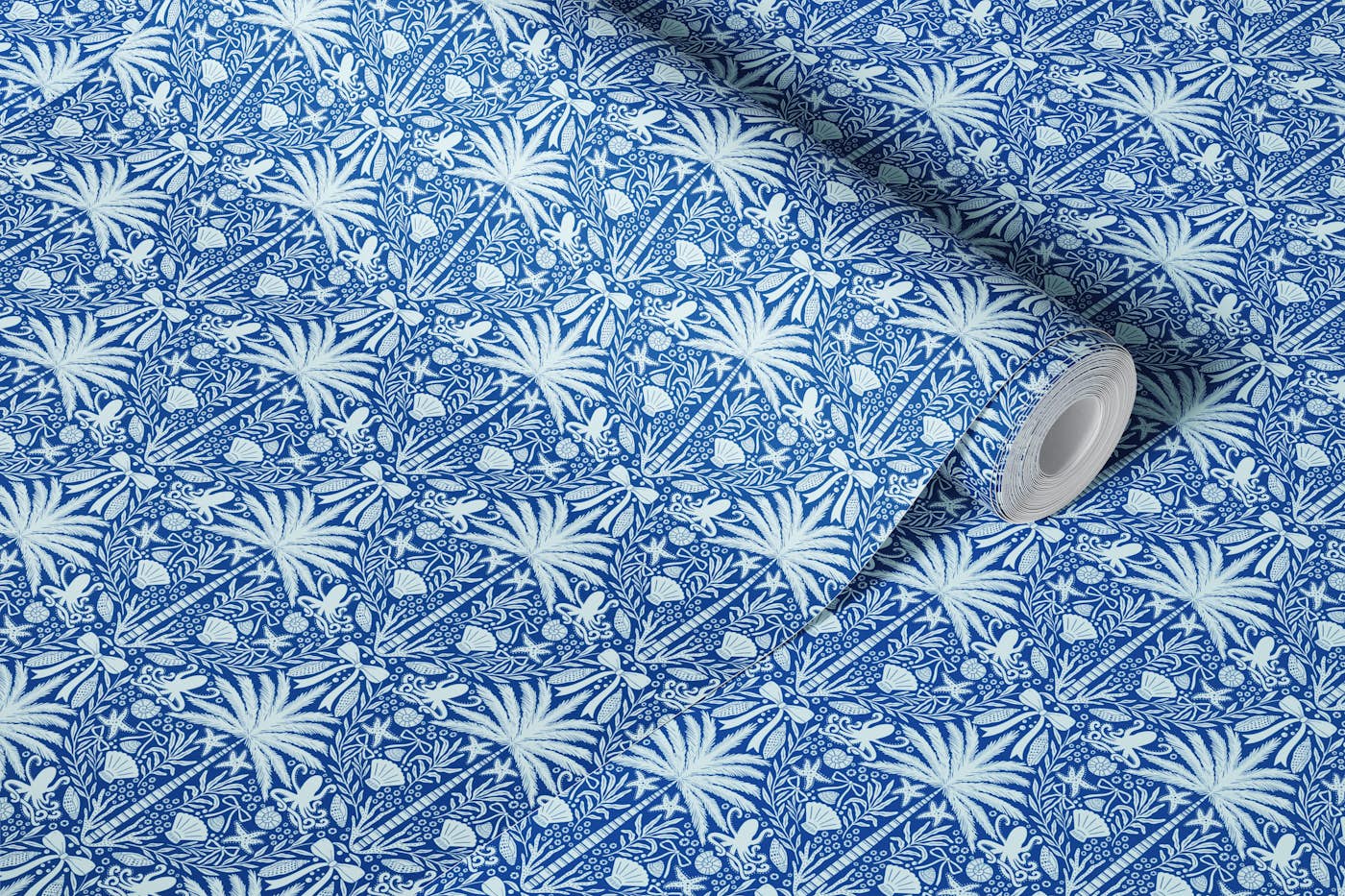 Elegant Jungle Blue wallpaper roll