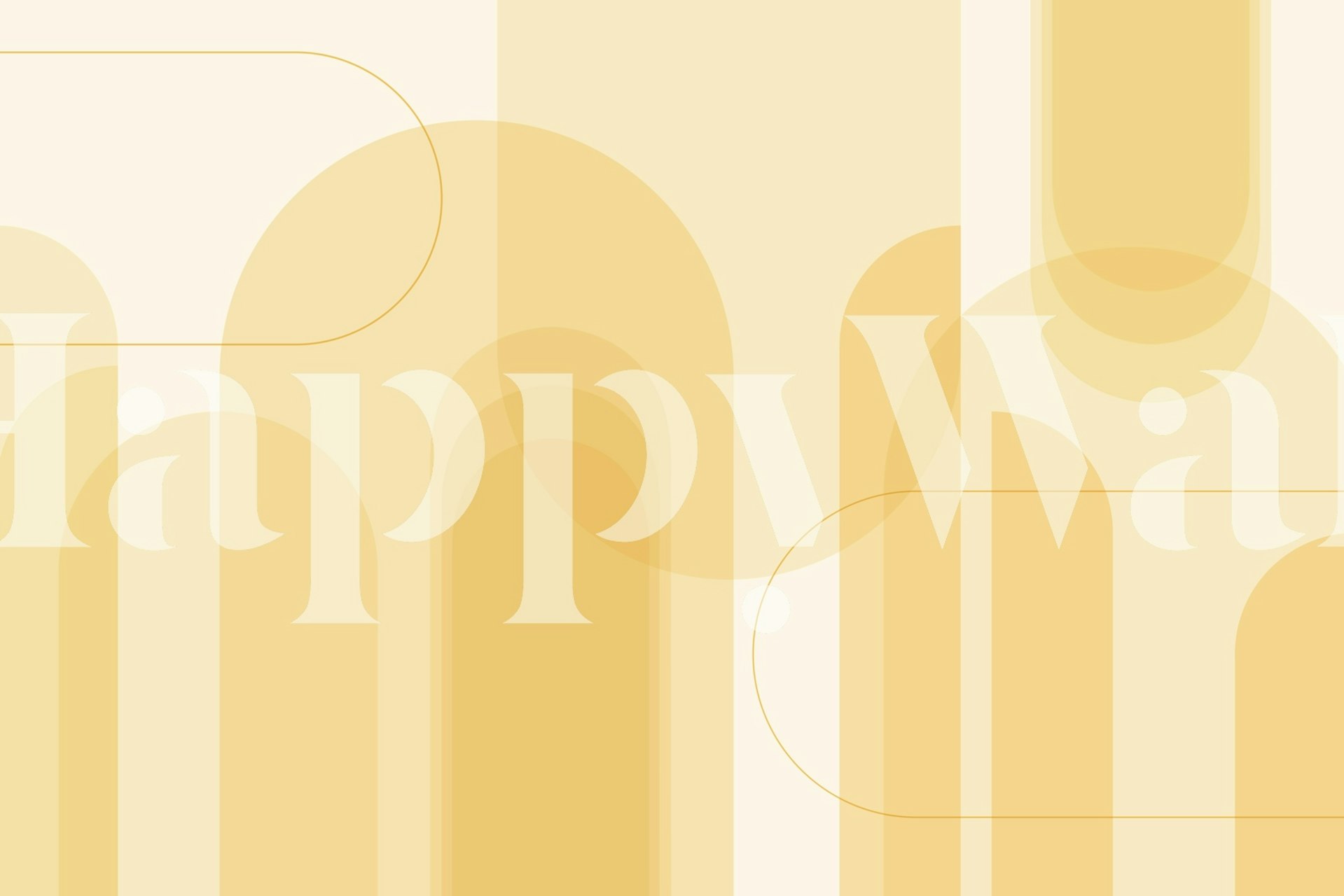 Calm Curves Sunny Yellow pozadina u sobi