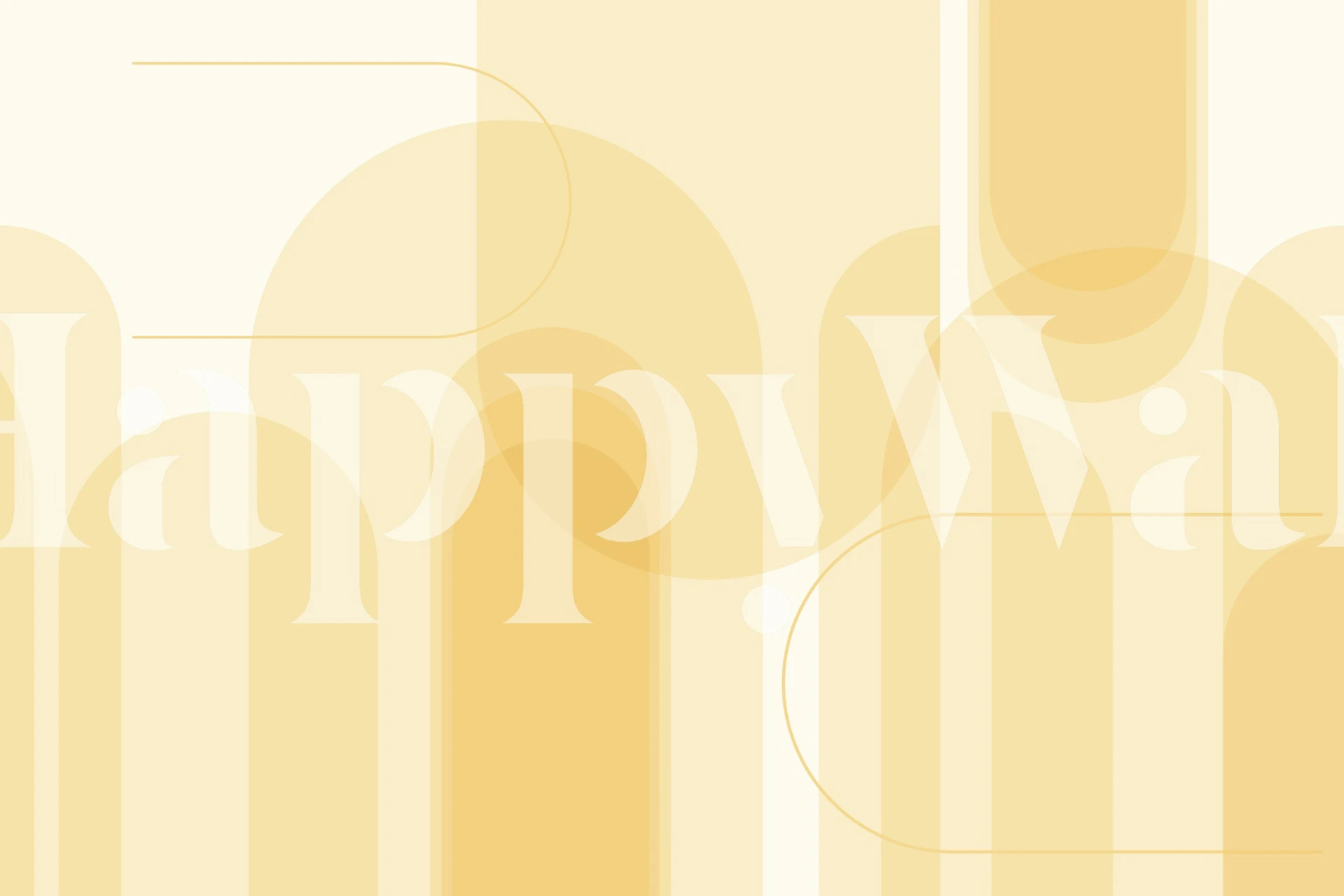 Calm Curves Sunny Yellow wallpaper in a room