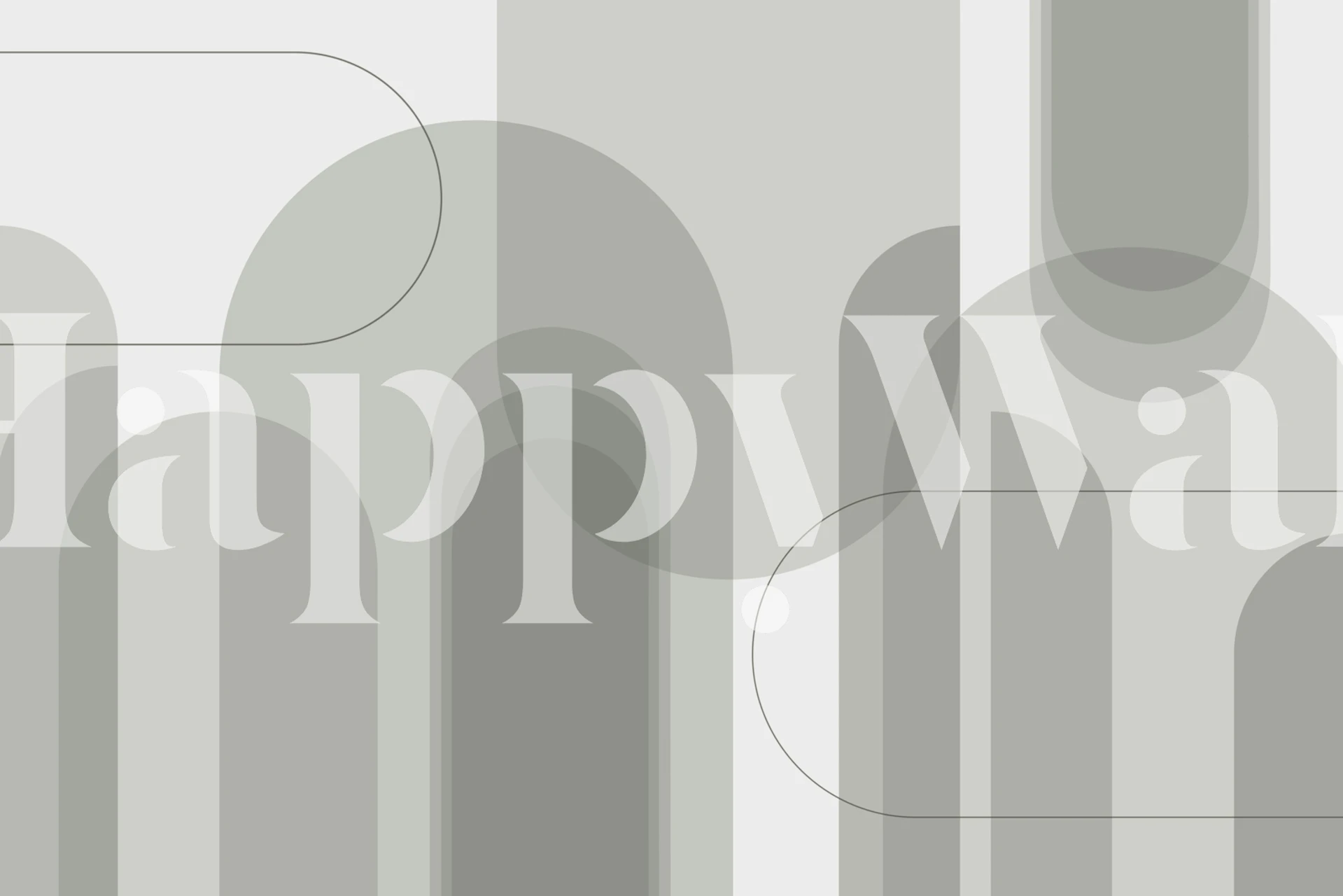 Calm Curves Taupe Tapete in einem Raum