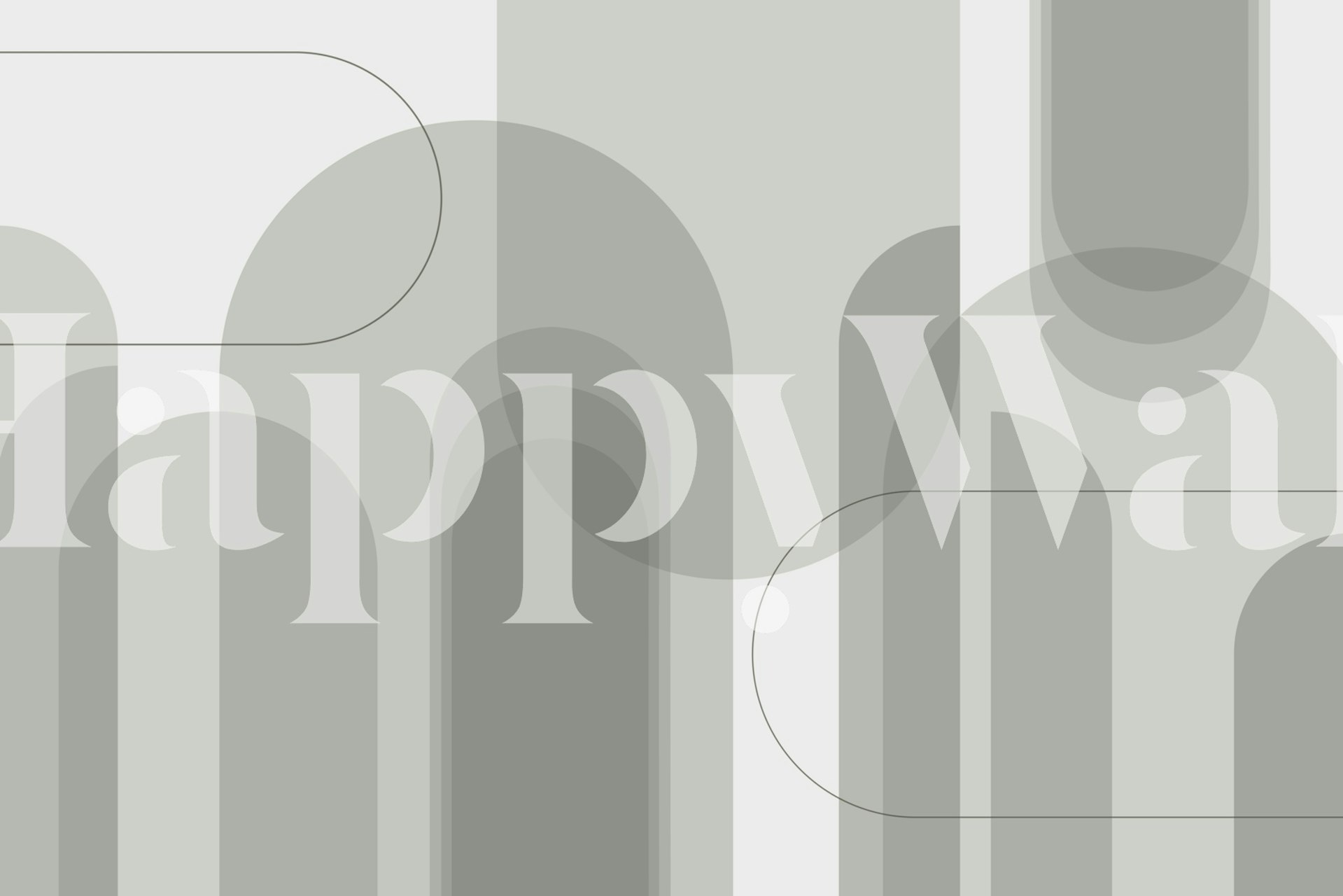 Calm Curves Taupe wallpaper in a room