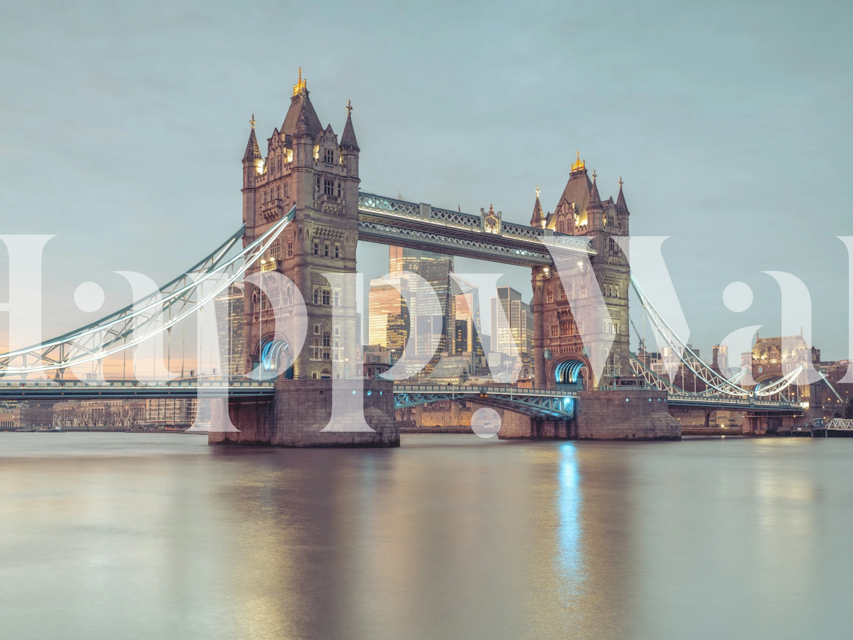 Elegant Tower Bridge wallpaper in a room