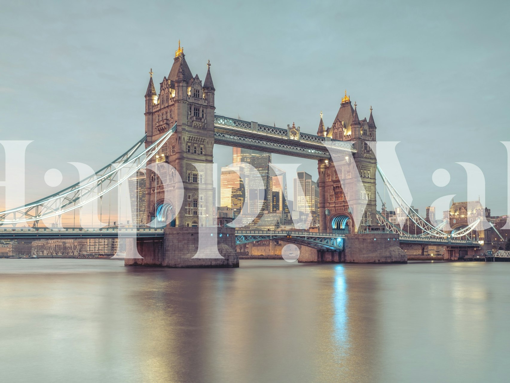 Elegant Tower Bridge wallpaper v místnosti