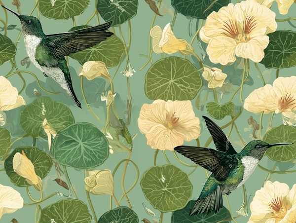 Hummingbirds and Blooms