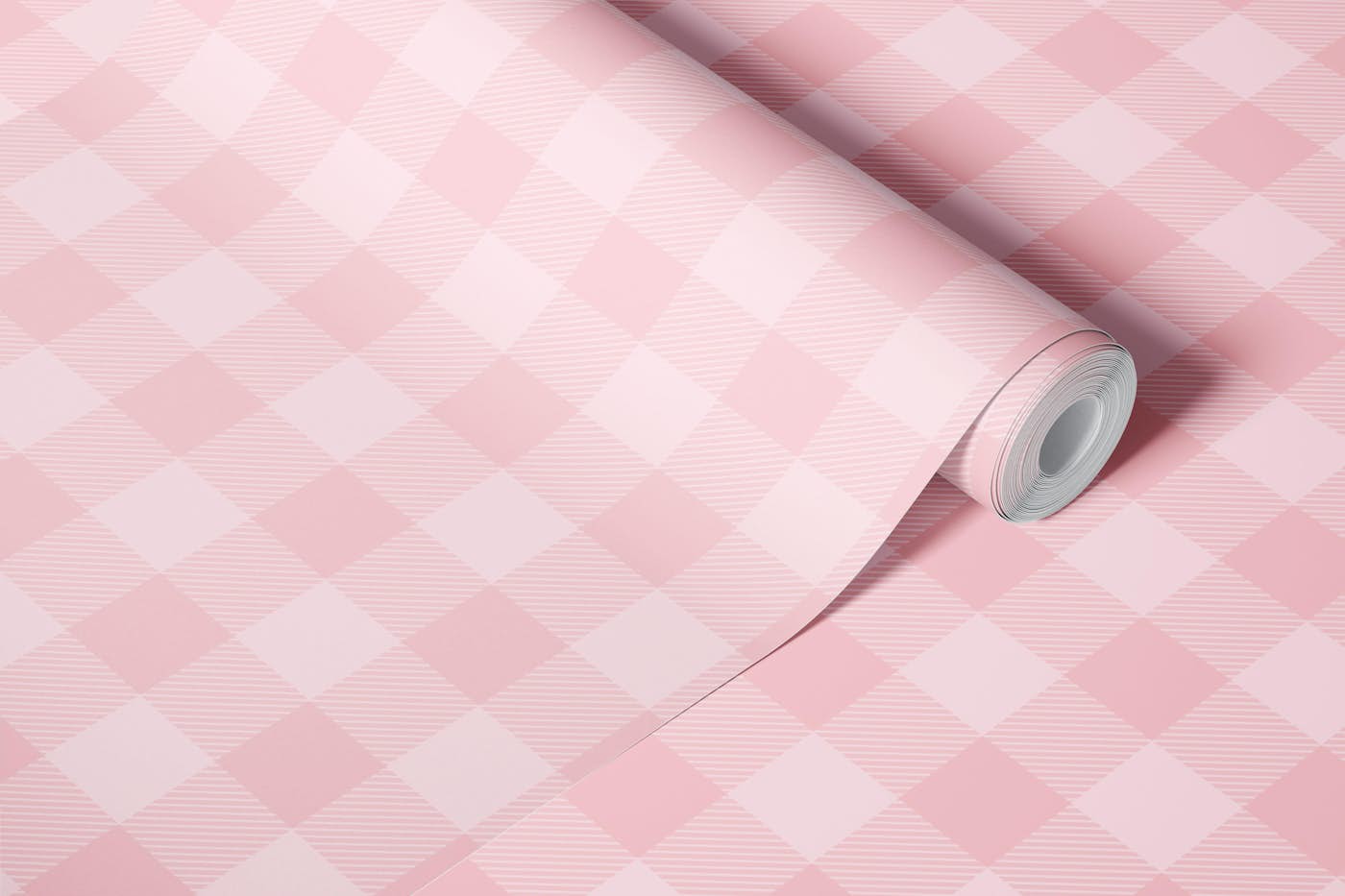 Gingham Collection Rosé wallpaper roll