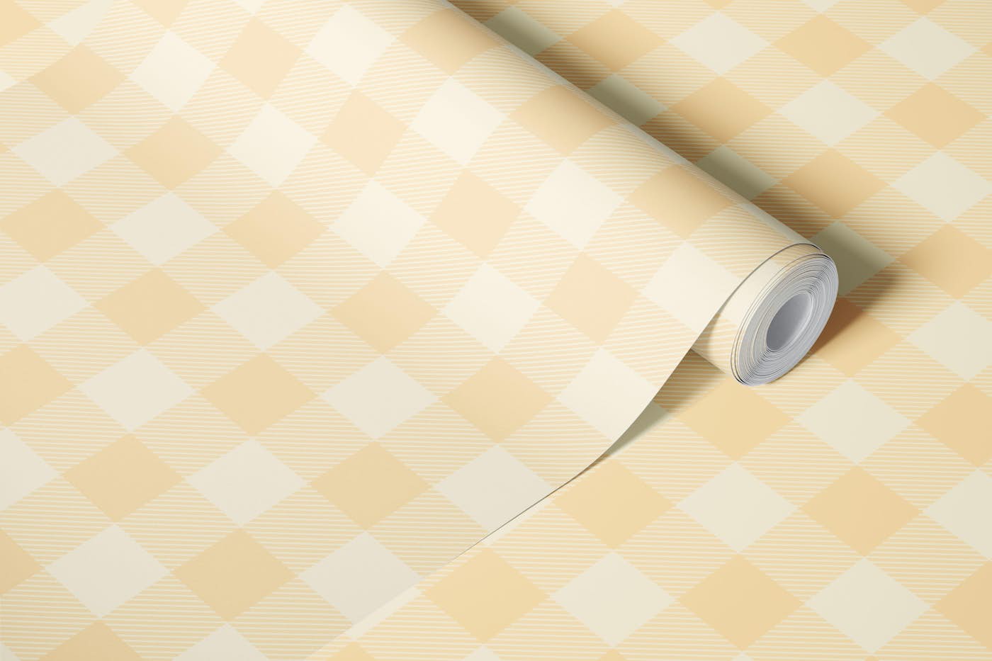 Gingham Collection Butteryellow wallpaper roll
