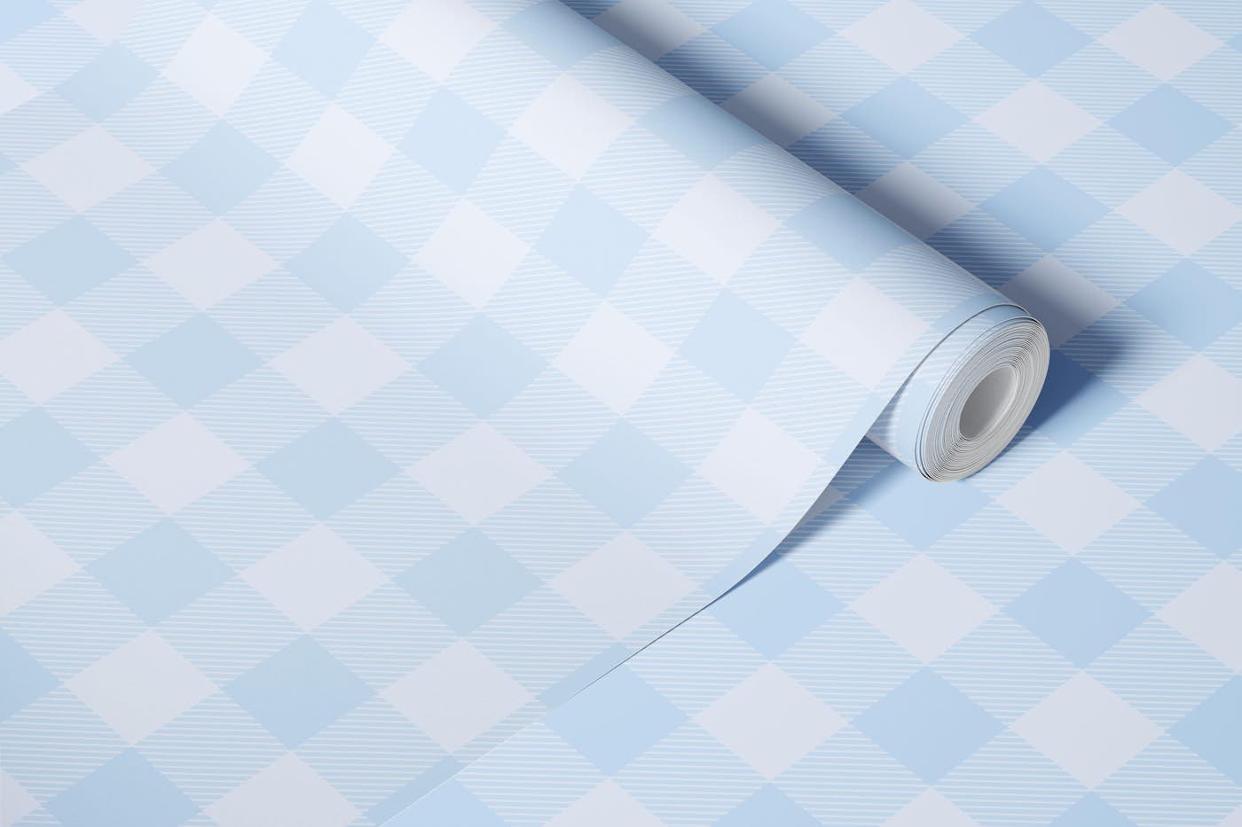 Gingham Collection Babyblue wallpaper roll