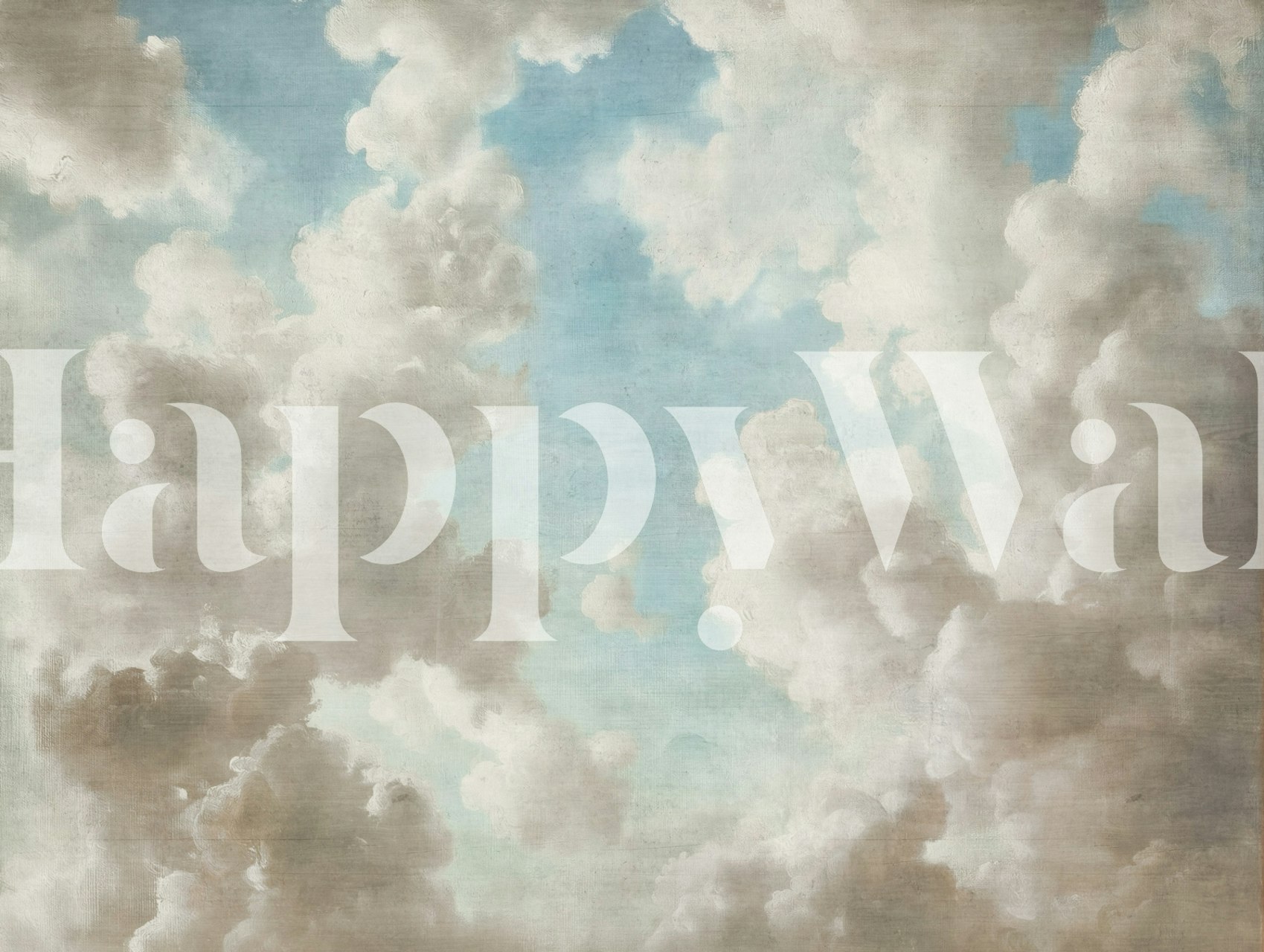 Soft blue clouds on a light background wallpaper