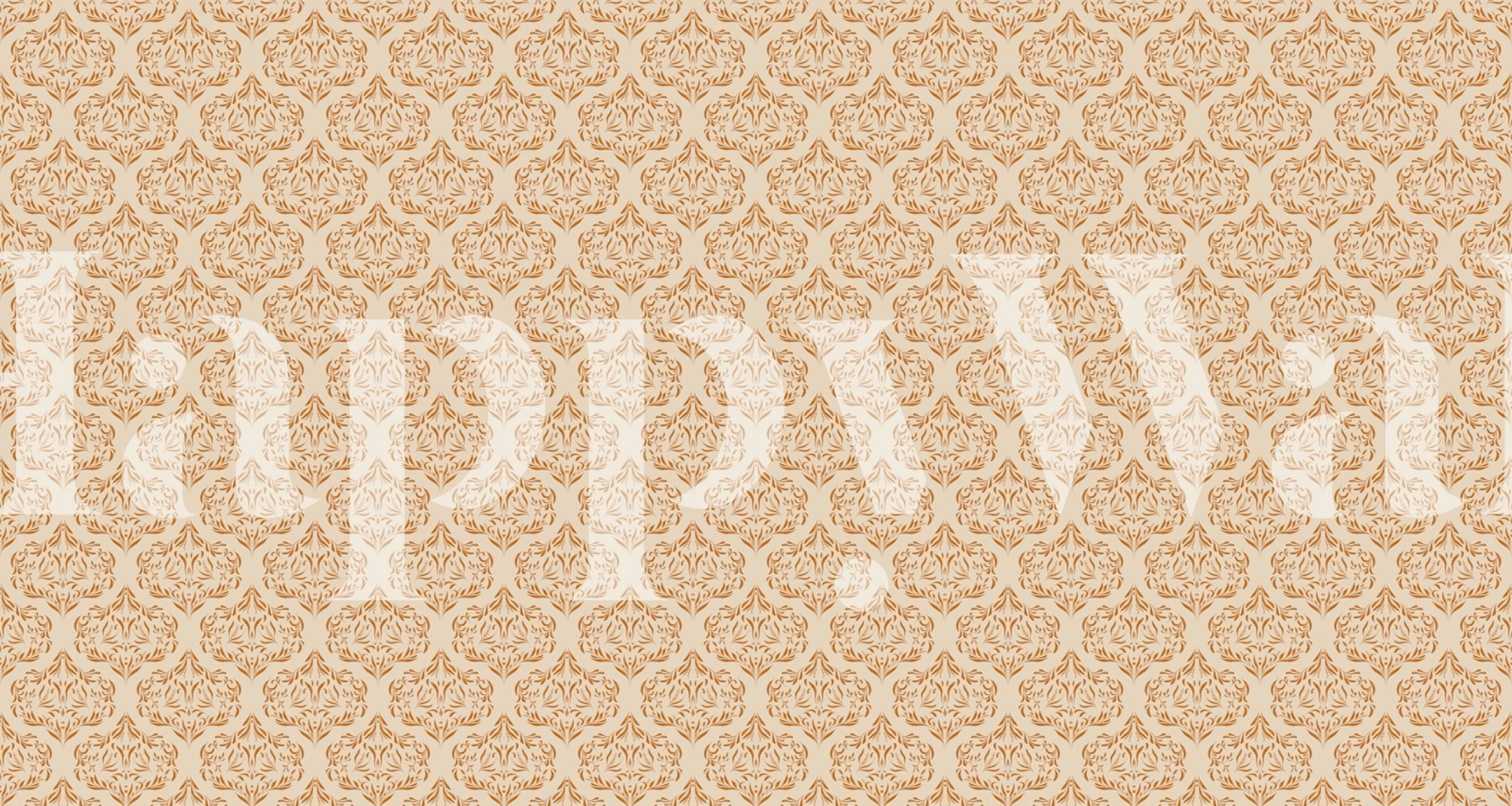 Carta da parati Orange Vintage Vine in una stanza