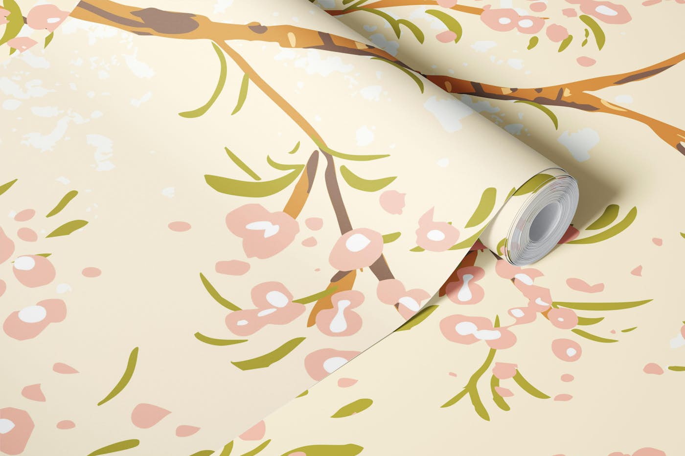 Pink Blossoms - Warm wallpaper roll