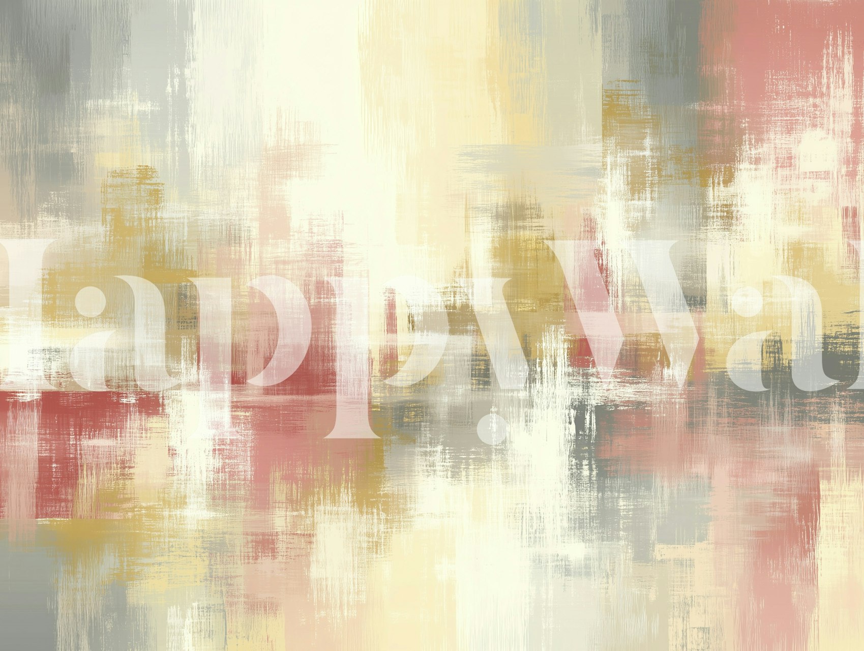 Carta da parati astratta Blush e beige in una stanza