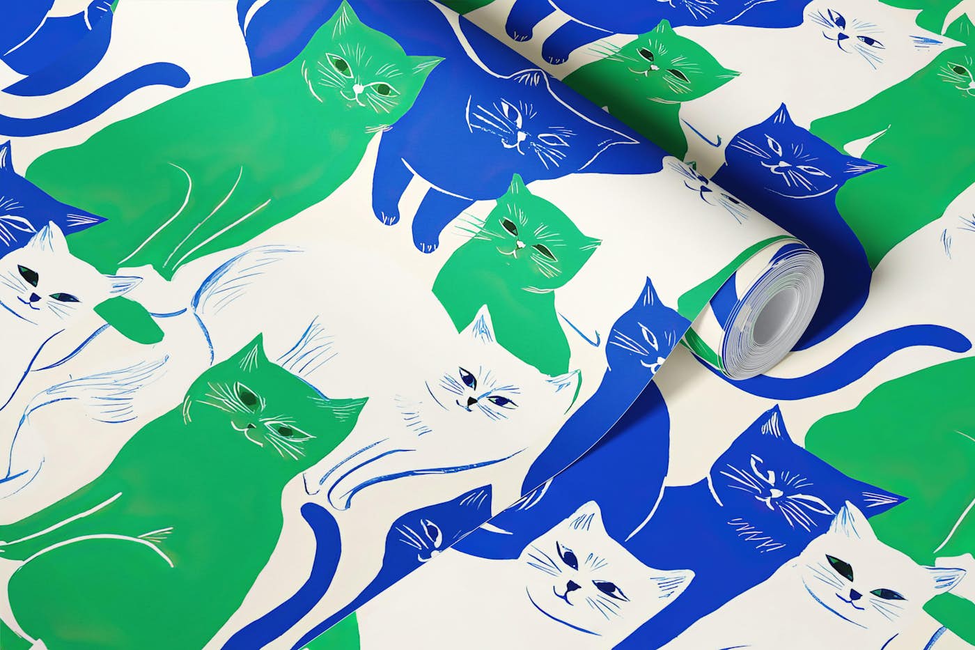 Playful Feline Fiesta wallpaper roll