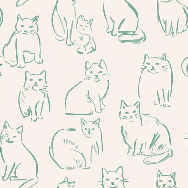 Elegant Feline Sketch