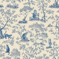 Enchanted Forest Cat - Blue tapet