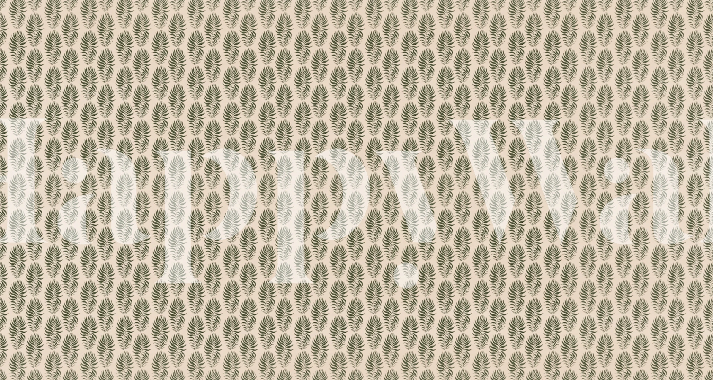 Papier peint Green Leaf Tropical affiché dans une pièce