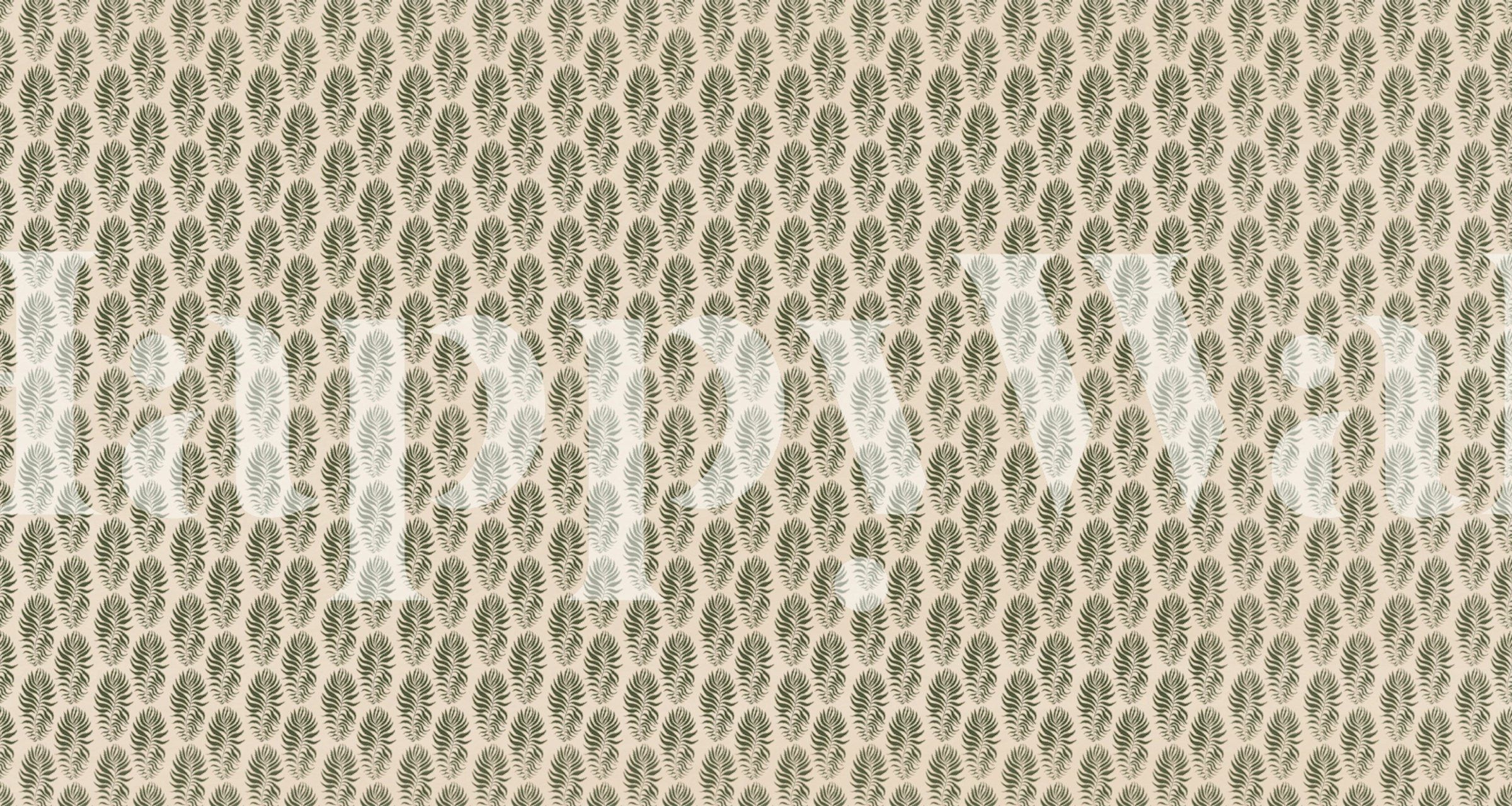 Ταπετσαρία Green Leaf Tropical εμφανίζεται σε ένα δωμάτιο