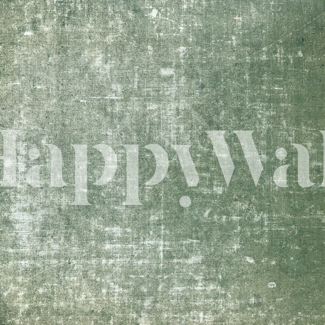 Textured green linen pattern wallpaper