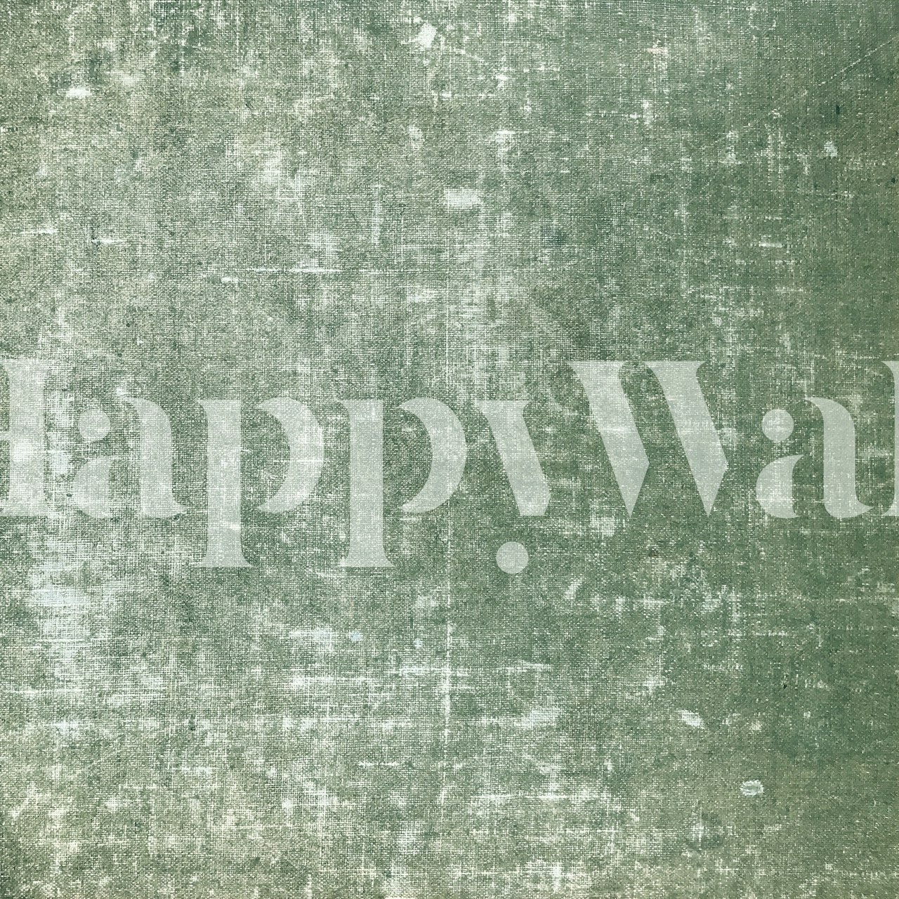 Textured green linen pattern wallpaper