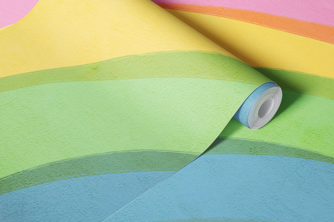 Pastel Rainbow Pride Close-up wallpaper roll