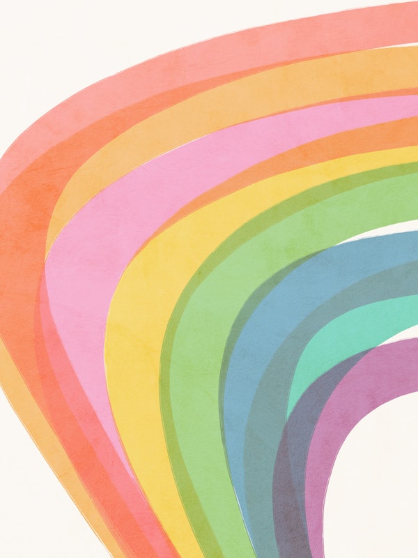 Pastel Rainbow Pride Close-up