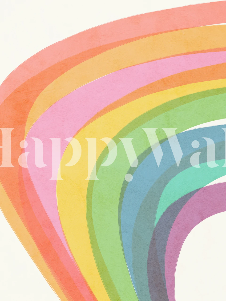 Pastel Rainbow Pride wallpaper in a room