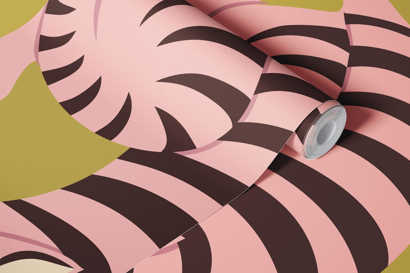 Pink tiger and friend - Mural by Cecca wallpaper roll