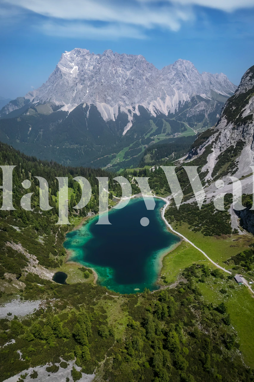 Seebensee and Zugspitze wallpaper in a room