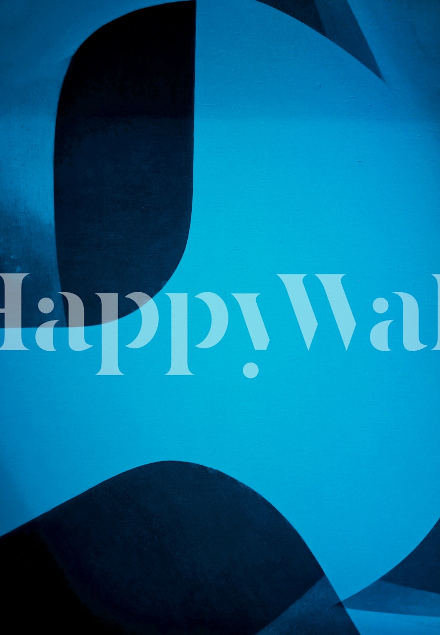 Abstract deep blue shapes and patterns wallpaper