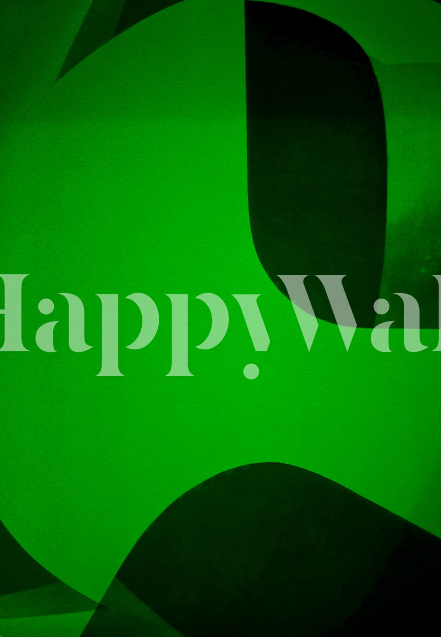 Deep green wallpaper in a modern room