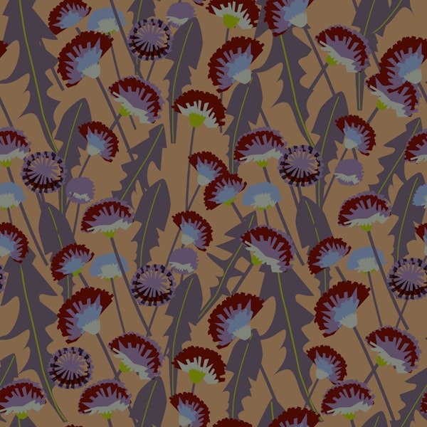 Dandelion Meadow Brown and Plum