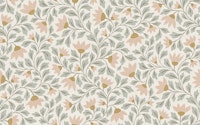 cottage wildflowers - sage and pale pink wallpaper