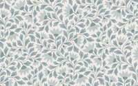 cottage wildflowers - monochrome grey blue wallpaper
