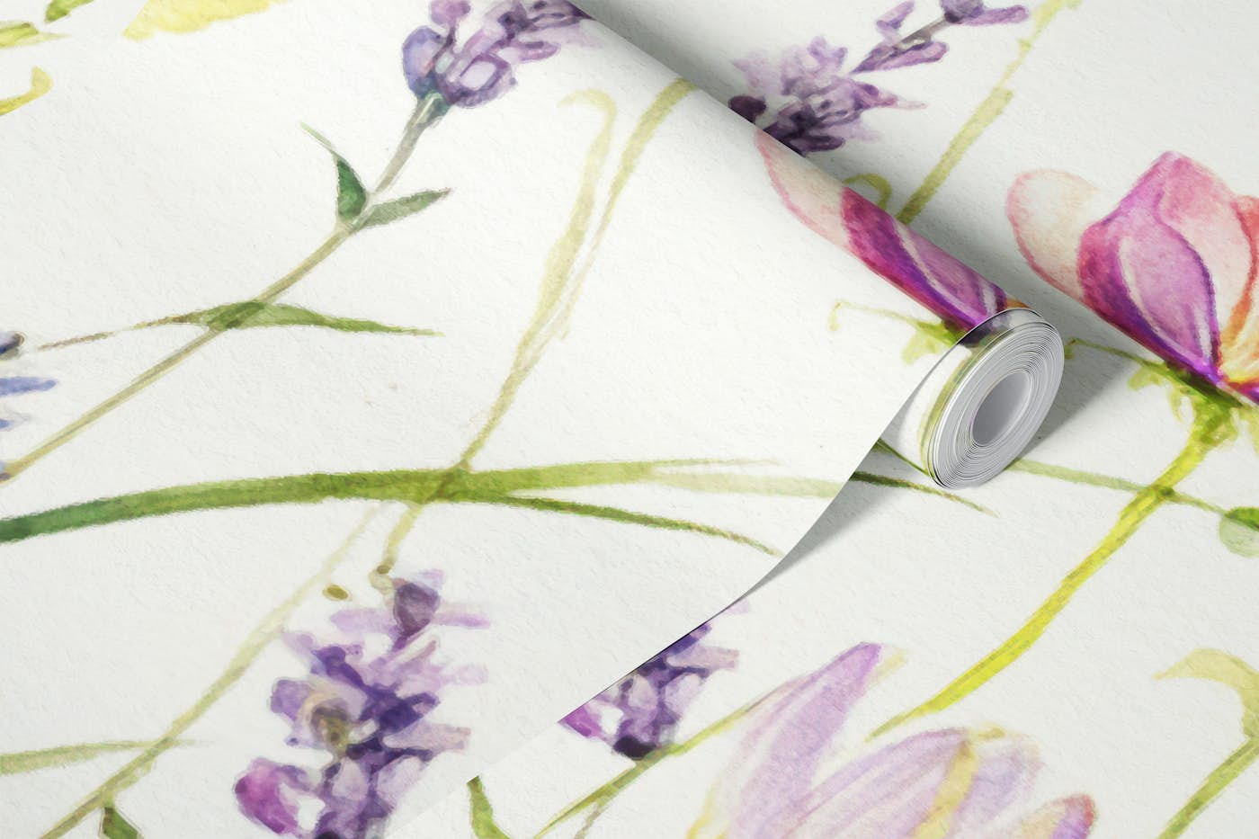Field of Dreamy Flowers wallpaper roll