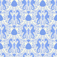 Blue Seahorse Elegance carta da parati
