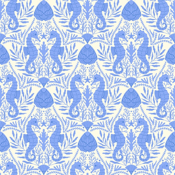 Blue Seahorse Elegance