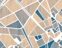 Barcelona City Center Map Blue carta da parati
