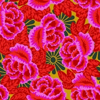 Bold Red Fuchsia Rose Blooms tapet