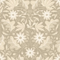 Autumnal Forest Cottagecore beige cream tapete
