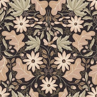 Autumnal Forest Cottagecore dark warm brown papiers peint