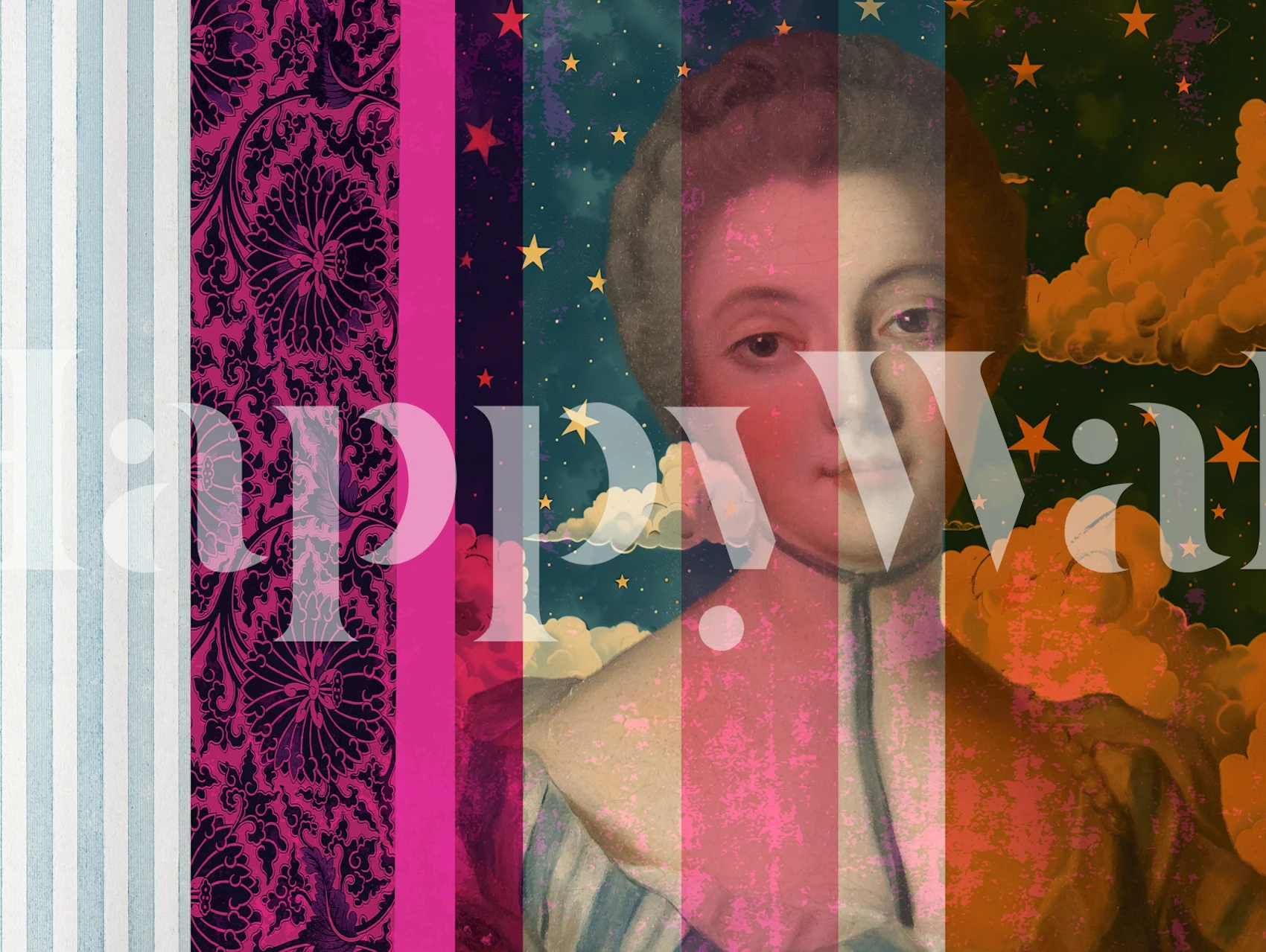 Vintage Dreams Collage tapet i et rum