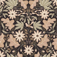 Autumnal Forest Cottagecore dark warm brown S wallpaper