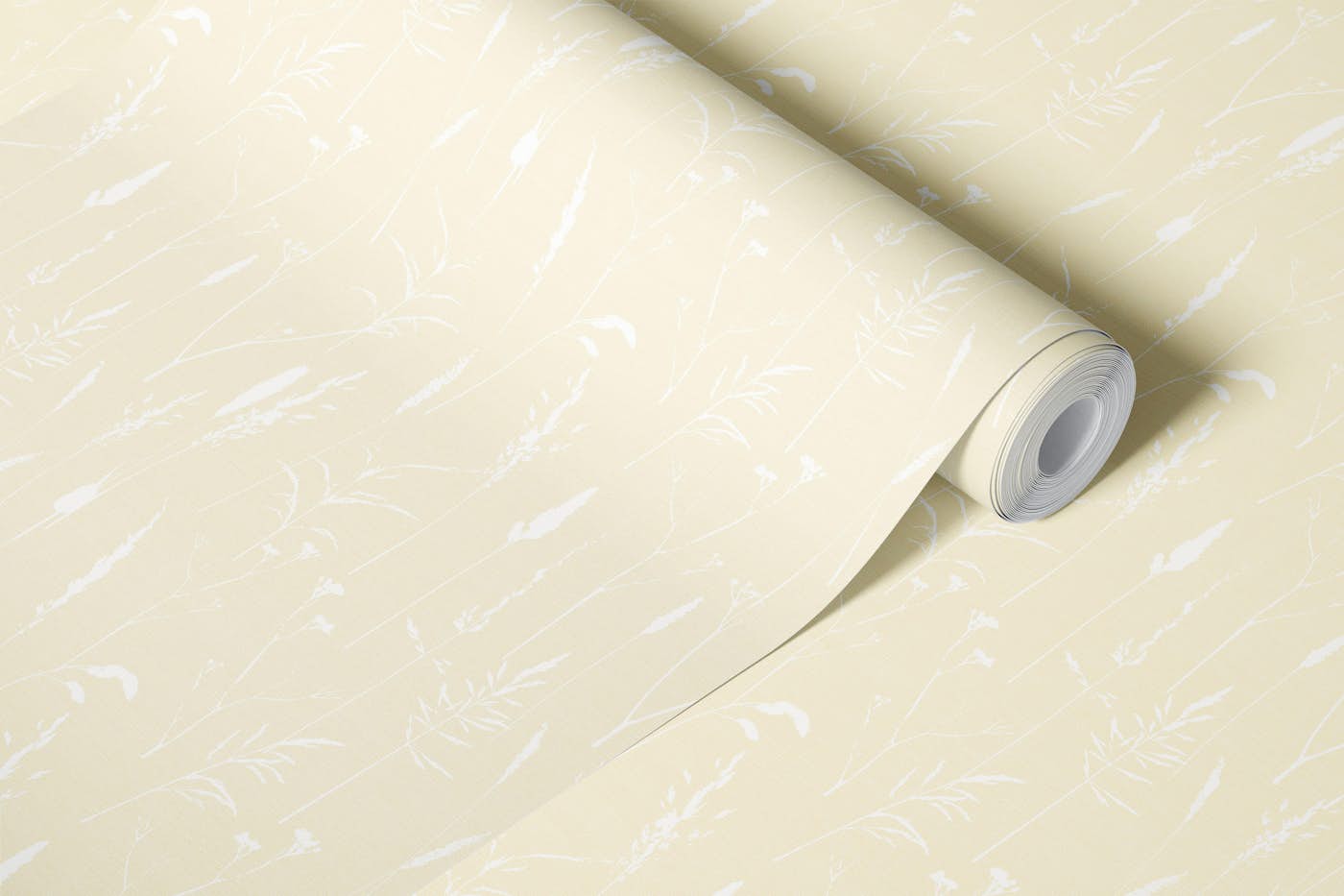 wild grasses - yellow wallpaper roll